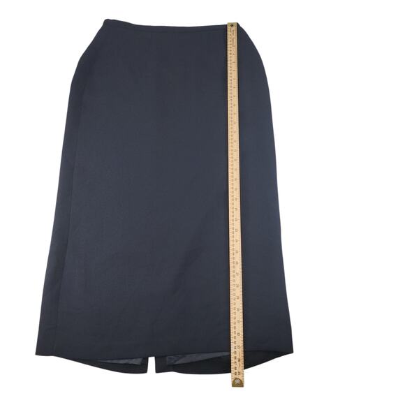 Navy Blue Skirt Womens 14P Petite XL Long Straight Business Vent Extension - Picture 12 of 13